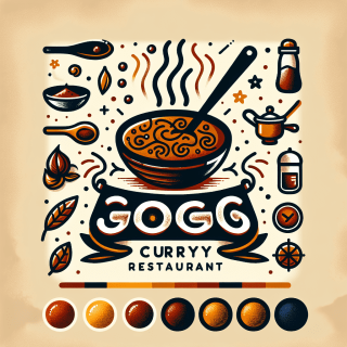 GoGoというカレー屋さんのロゴ