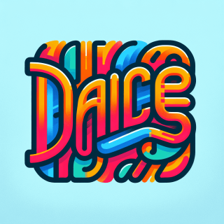 danceと書かれたカラフルなデザインのイラスト