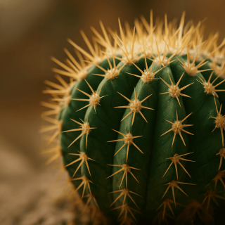 アップのサボテンの写真