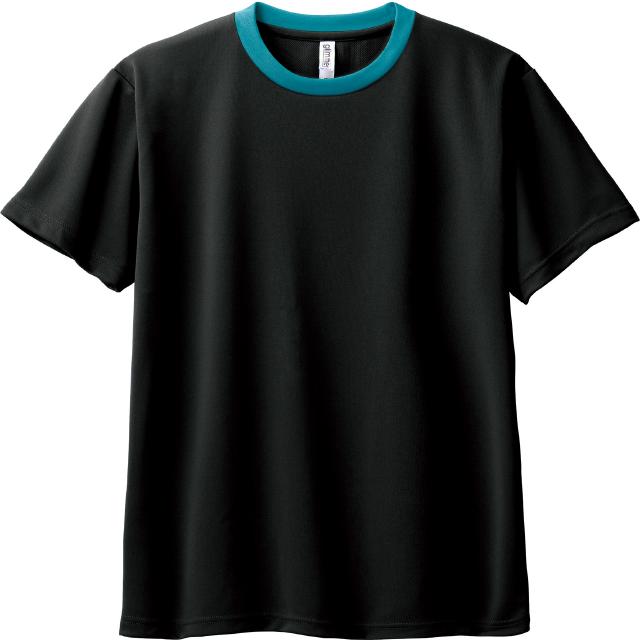 ブラック×ターコイズ｜スピードドライTシャツ
