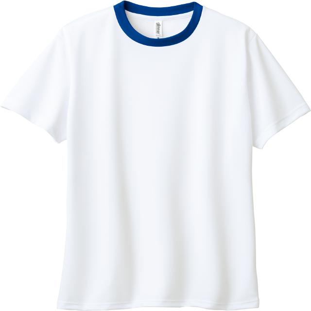 ホワイト×ロイヤルブルー｜スピードドライTシャツ