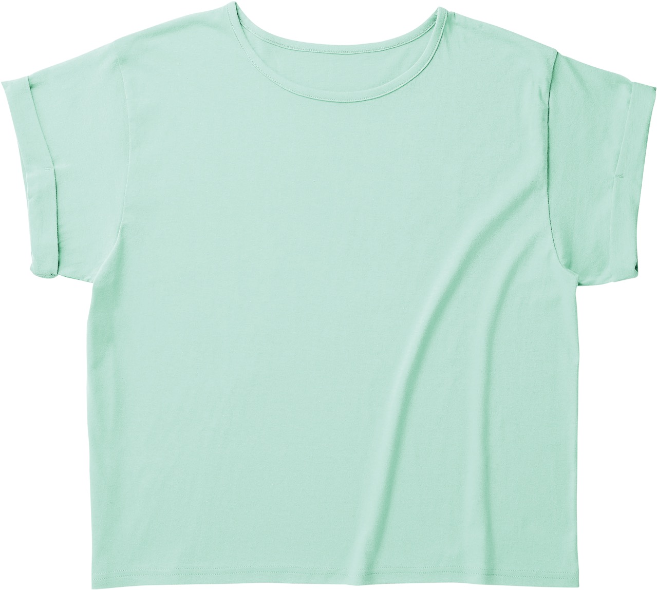 ライトミントグリーン｜ロールアップTシャツ
