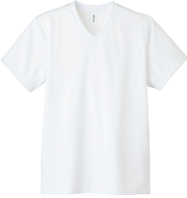 ホワイト｜VネックすっきりドライTシャツ