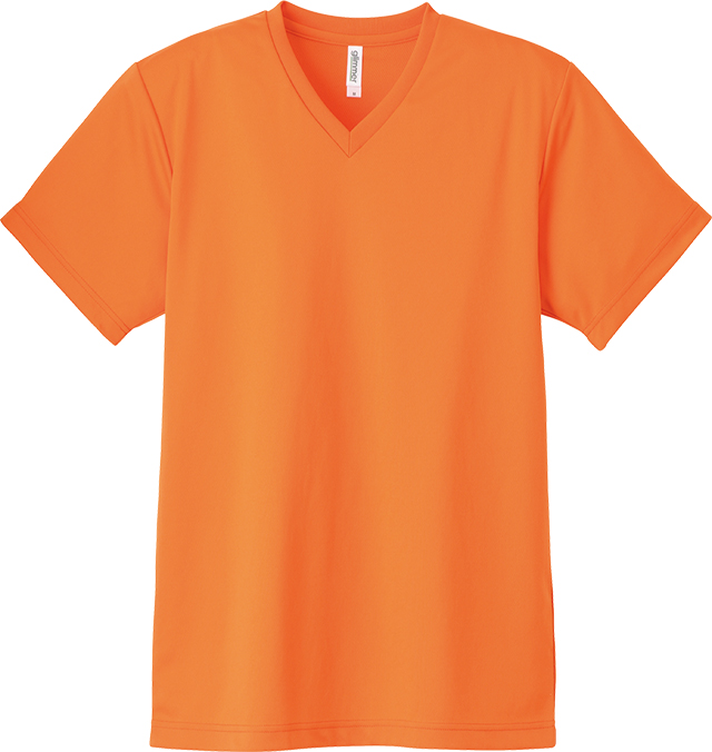 オレンジ｜VネックすっきりドライTシャツ