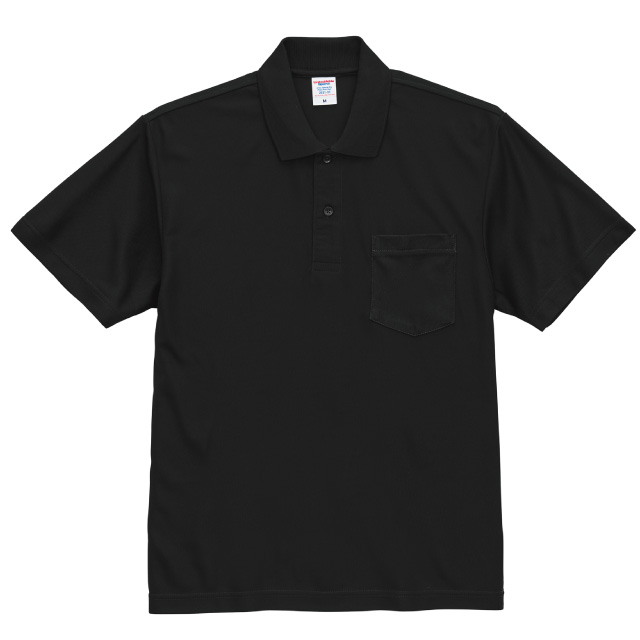 ブラック｜デイリードライポケットポロシャツ