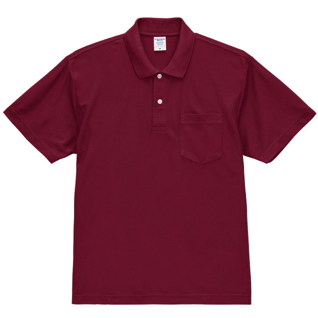 バーガンディ｜デイリードライポケットポロシャツ