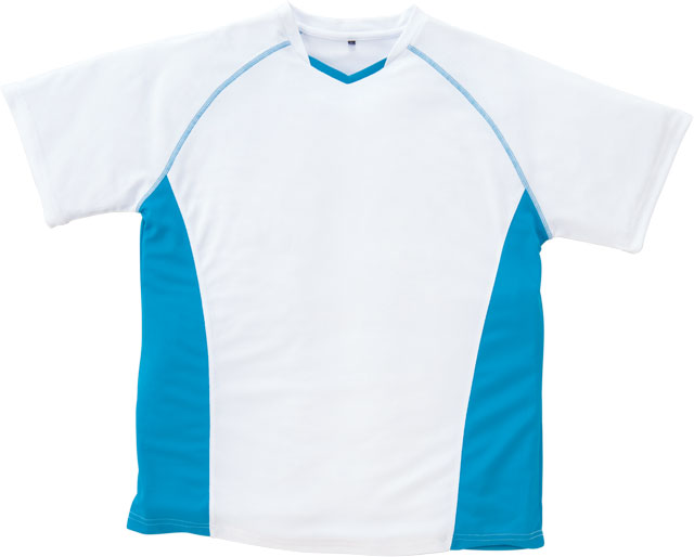 ホワイト×ターコイズ｜スーパードライシャツ