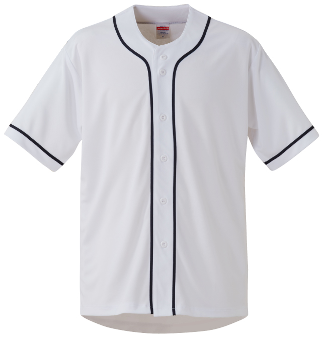 ホワイト×ネイビー｜ベースボールシャツ