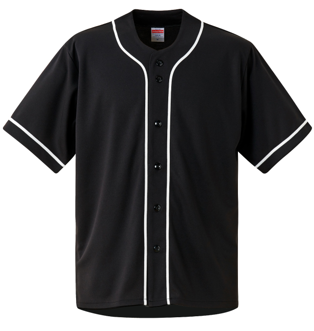 ブラック×ホワイト｜ベースボールシャツ