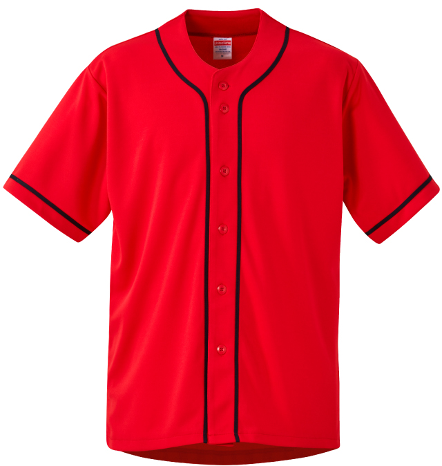 レッド×ネイビー｜ベースボールシャツ