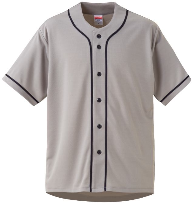 グレー×ネイビー｜ベースボールシャツ