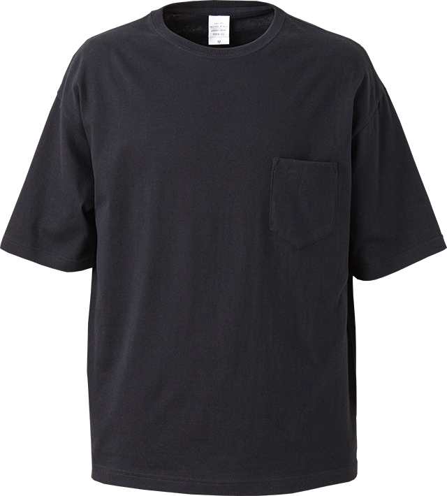 ブラック｜ポケつきビッグTシャツ