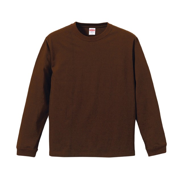 ダークブラウン｜ロングスリーブTシャツ（袖リブ）