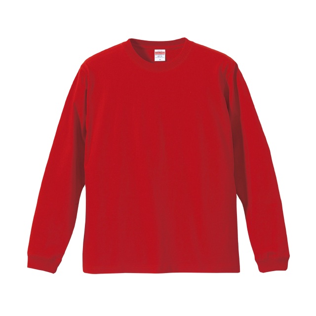 レッド｜ロングスリーブTシャツ（袖リブ）
