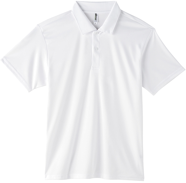 ホワイト｜スポーツドライポロシャツ