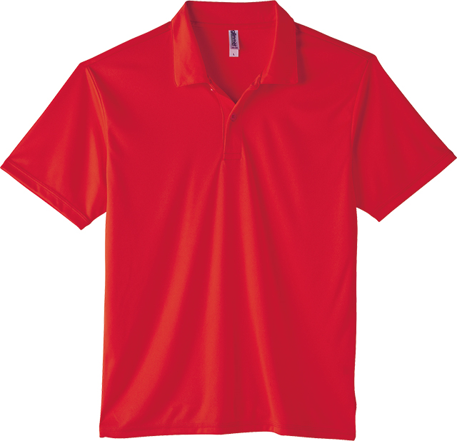レッド｜スポーツドライポロシャツ