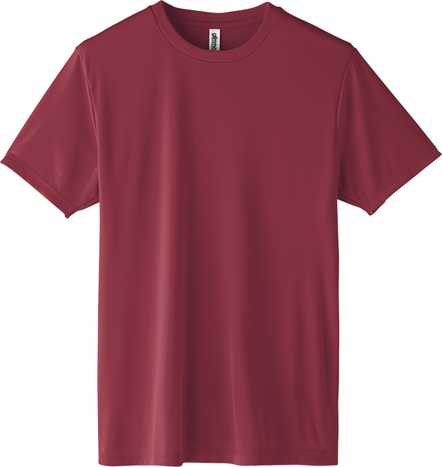 バーガンディ｜スポーツドライTシャツ