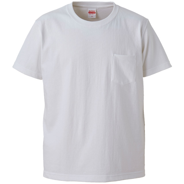 ホワイト｜タフボディＴシャツ（ポケット付）