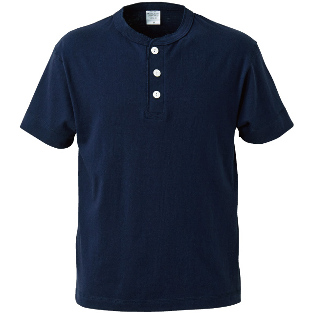 ネイビー｜ヘンリーネック Ｔシャツ