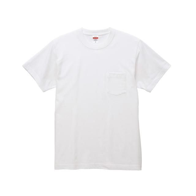 ホワイト｜マッスルポケットTシャツ