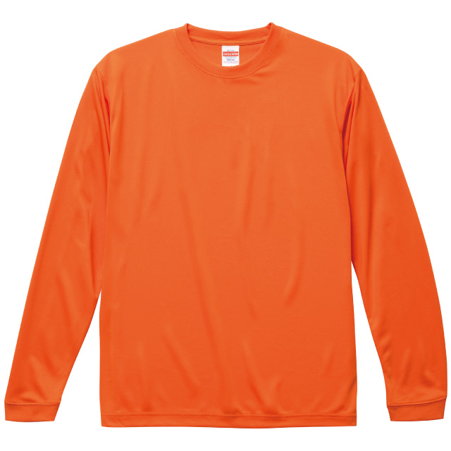 オレンジ｜シルキータッチドライロングTシャツ
