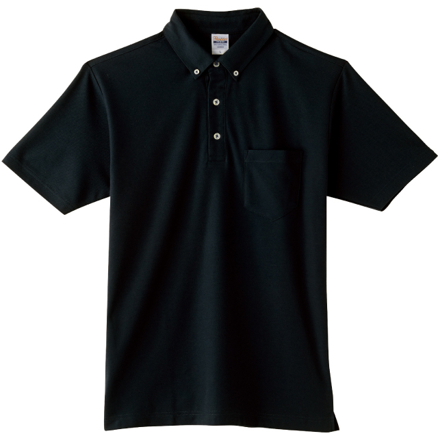 ブラック｜オフィスポロシャツ（ポケット付）