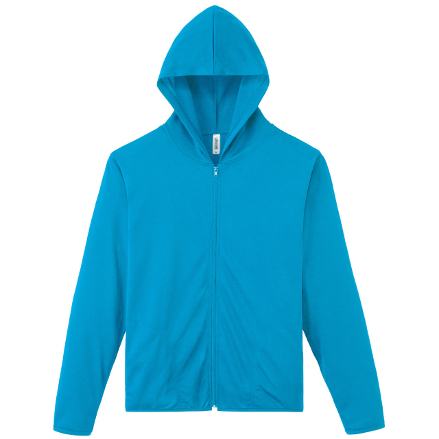 ターコイズ｜カラフルドライジップパーカー