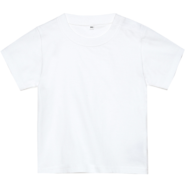 ホワイト｜しっかりコットンベビーTシャツ