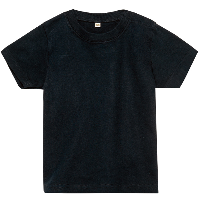 ブラック｜しっかりコットンベビーTシャツ