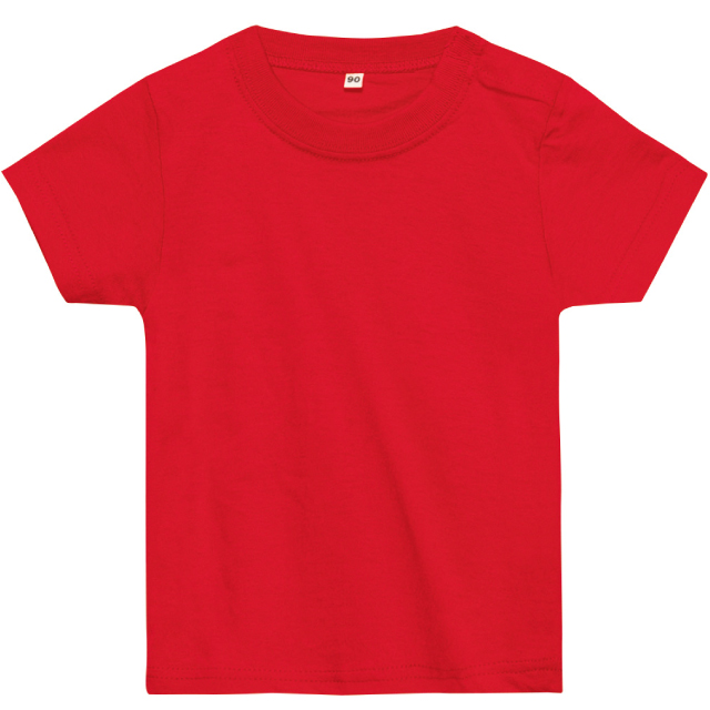 レッド｜しっかりコットンベビーTシャツ