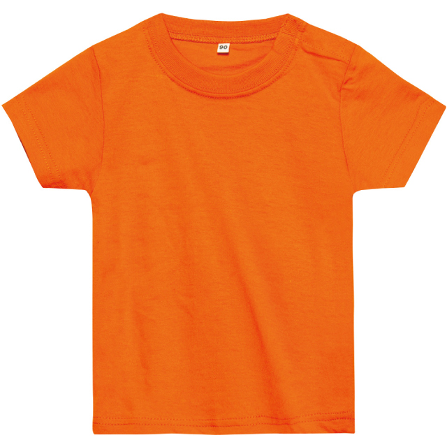 オレンジ｜しっかりコットンベビーTシャツ