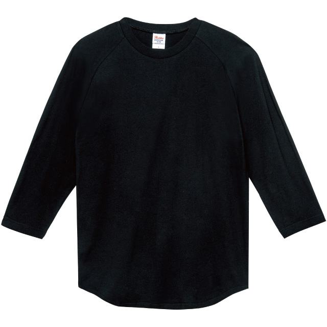 ブラック｜しっかりコットンベースボールTシャツ