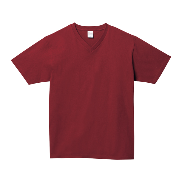 バーガンディ｜勝利のVネックTシャツ