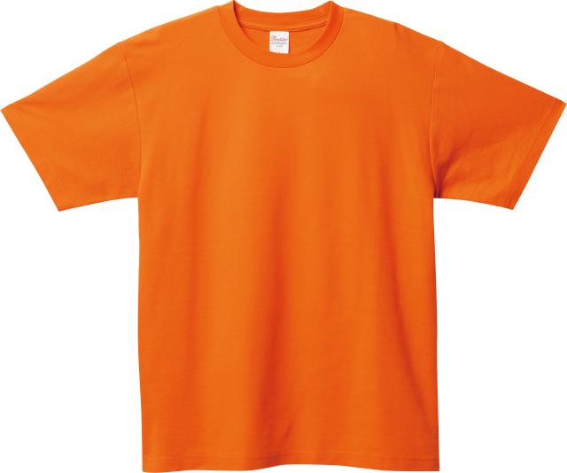 オレンジ｜鹿の子クルーネックTシャツ