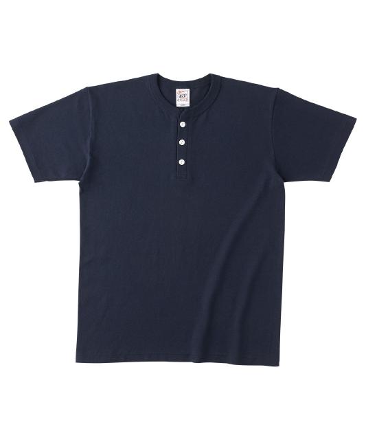 ネイビー｜クールメンズヘンリーネック