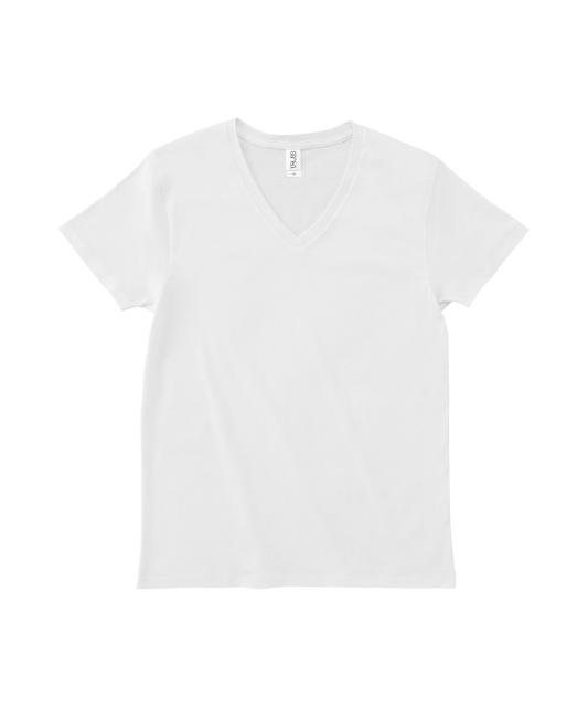 オフホワイト｜スリムVネックTシャツ