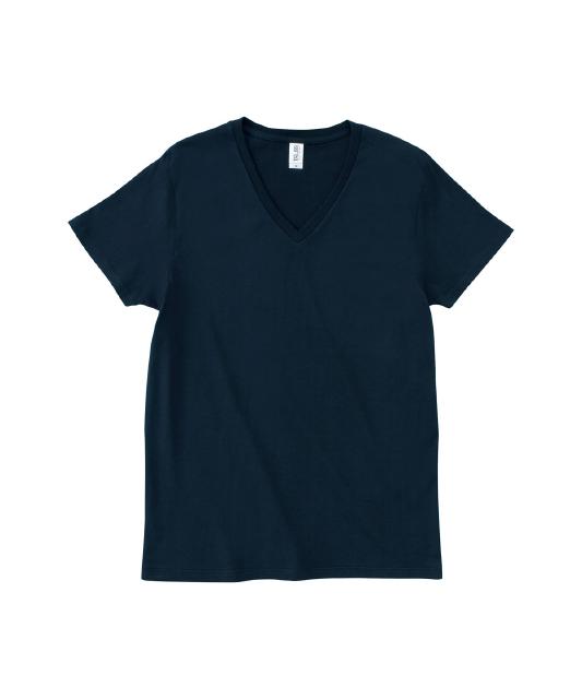 ネイビー｜スリムVネックTシャツ