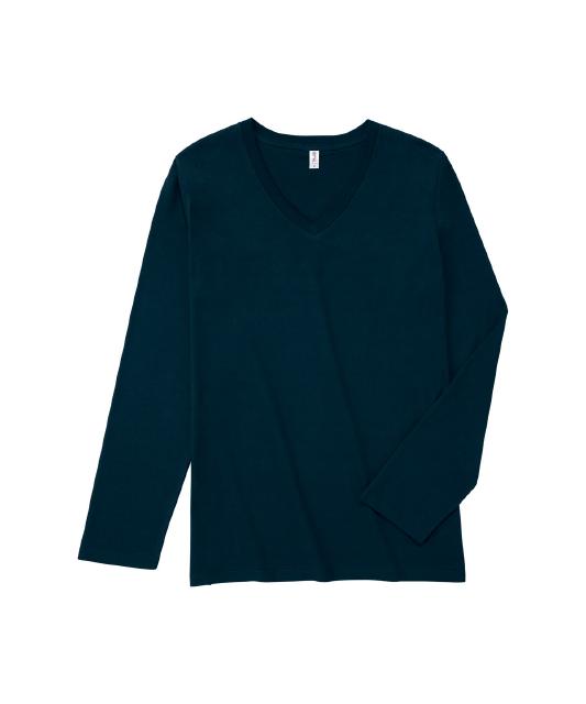ネイビー｜グッドスタイルロンＴ（Ｖネック）