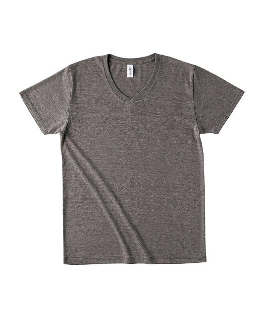 ヘザーブラウン｜ナチュラルブレンドＶネックＴシャツ