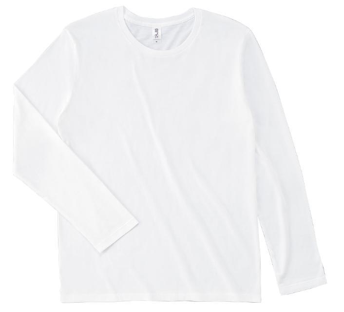 ホワイト｜スリムフィットロングスリーブTシャツ
