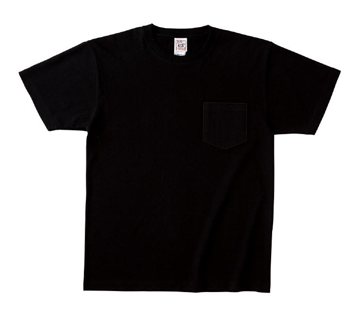 ディープブラック｜ゆったりポケットTシャツ