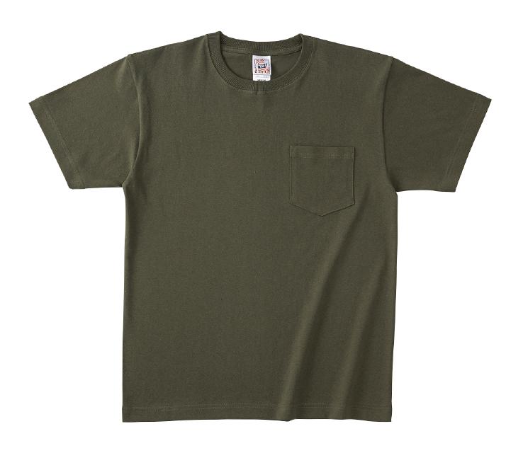 アーミーグリーン｜ゆったりポケットTシャツ