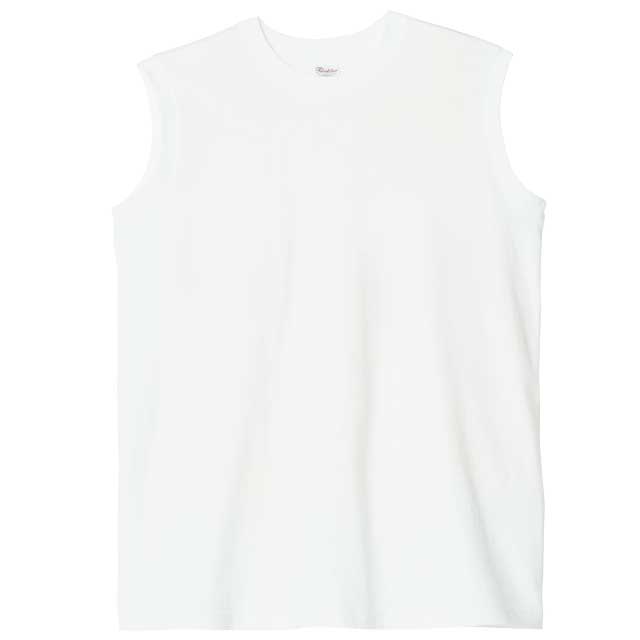 ホワイト｜コットンノースリーブ