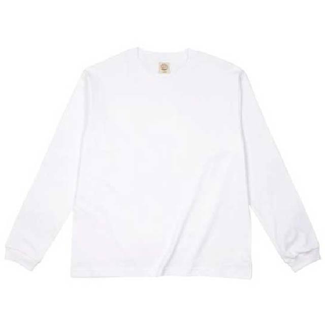 ホワイト｜長袖オーガニックコットンTシャツ