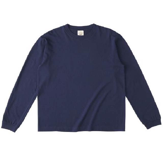 パープルネイビー｜長袖オーガニックコットンTシャツ