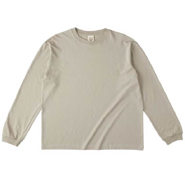 ミルキーグレー｜長袖オーガニックコットンTシャツ