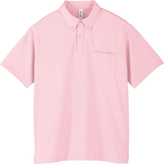 ライトピンク｜爽快BDポロシャツ