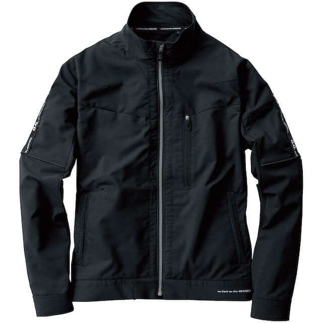 ブラック｜ライトスポーティーブルゾン(ブランドロゴ入り)