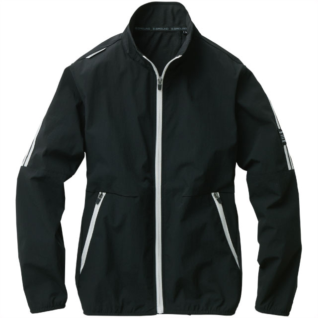 ブラック｜冷感スポーティー長袖ブルゾン