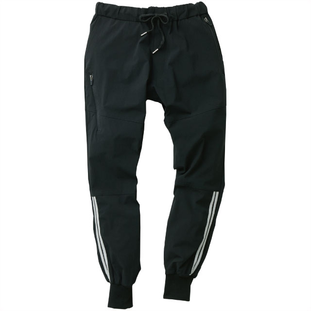 ブラック｜冷感スポーティージョガーパンツ